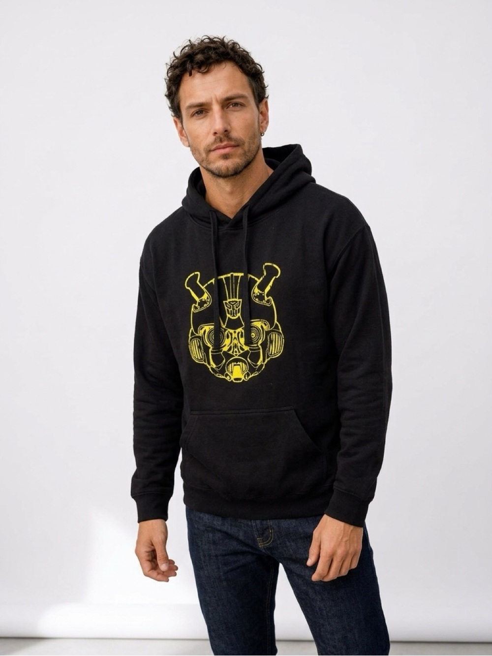 Transformer Men’s Black Graphic Hoodie Sweatshirt Large